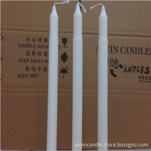 White Fluted Candle 60g to 75g